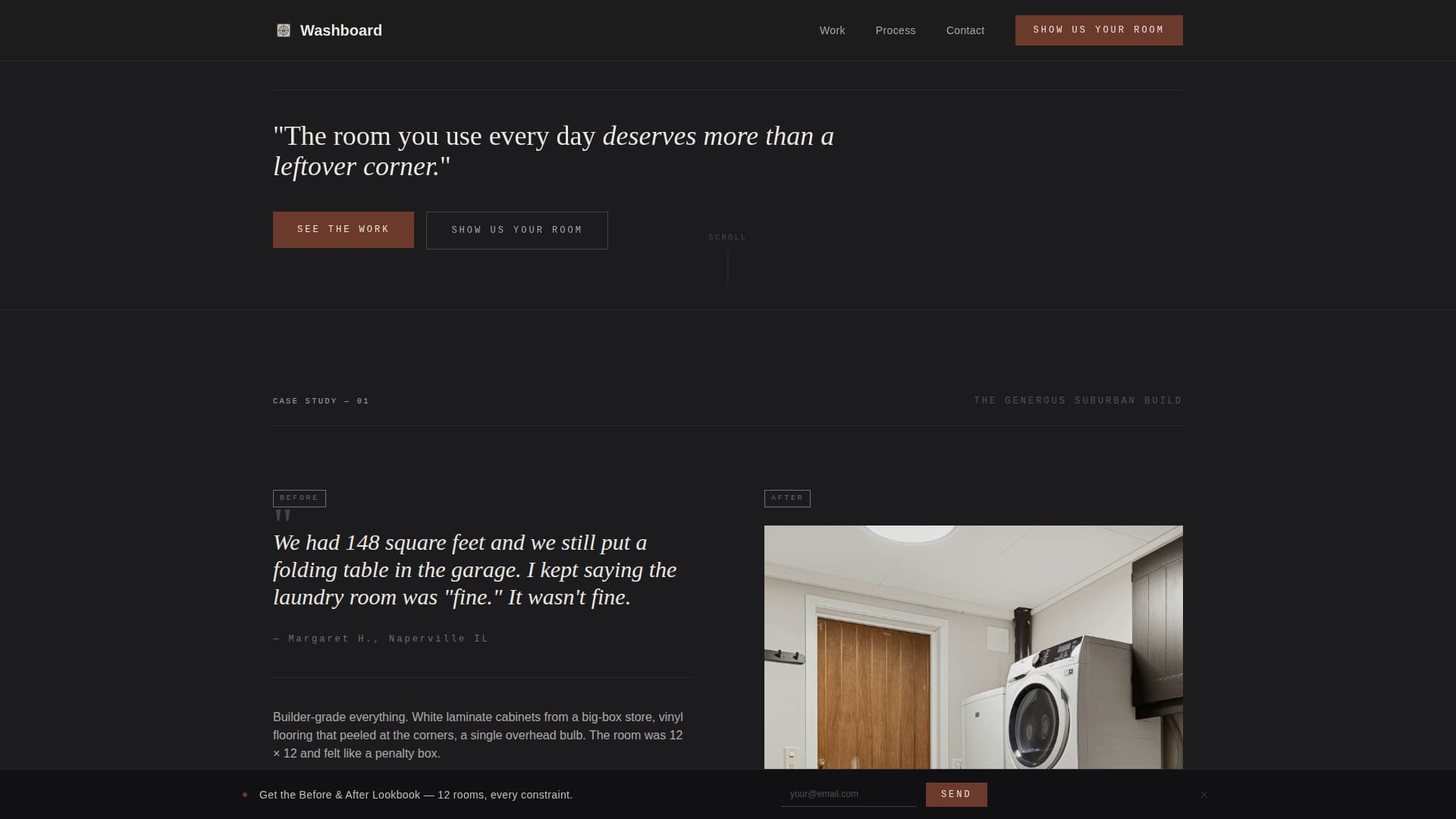 Laundry Room Renovation Portfolio Website Template