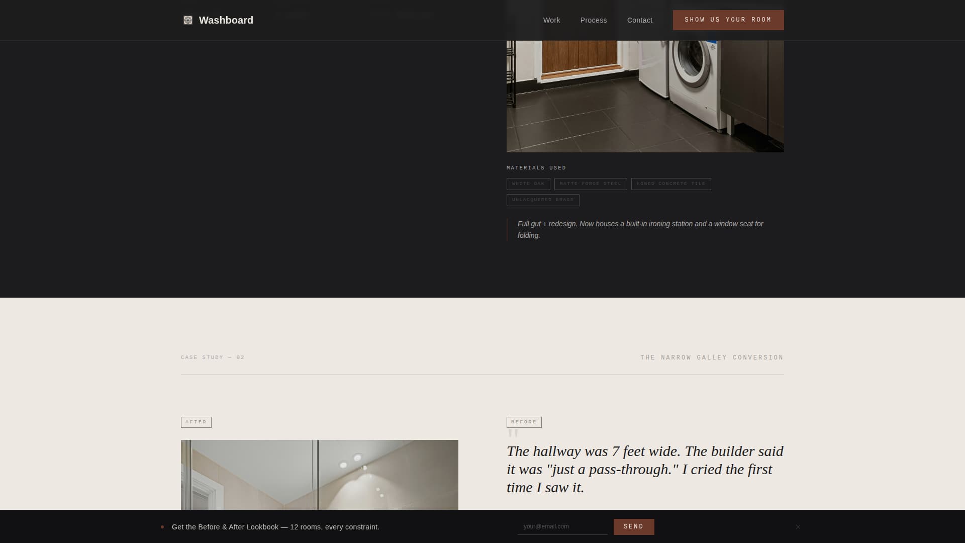 Laundry Room Renovation Portfolio Website Template