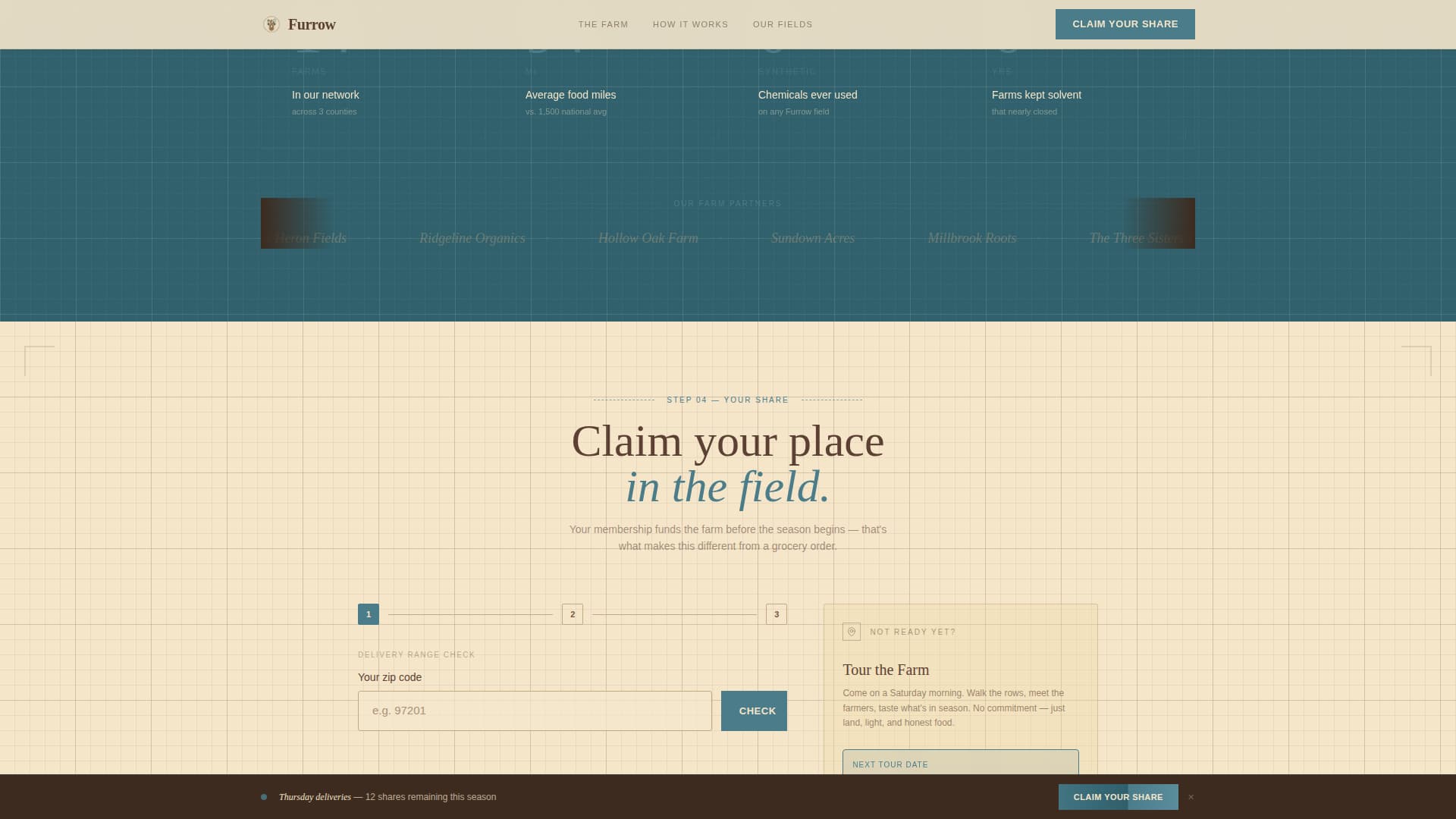 Organic & Sustainable Farm Professional Website Template