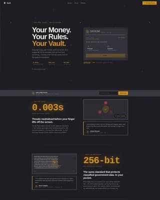 Vault - Secure Digital Wallet Landing Page Template