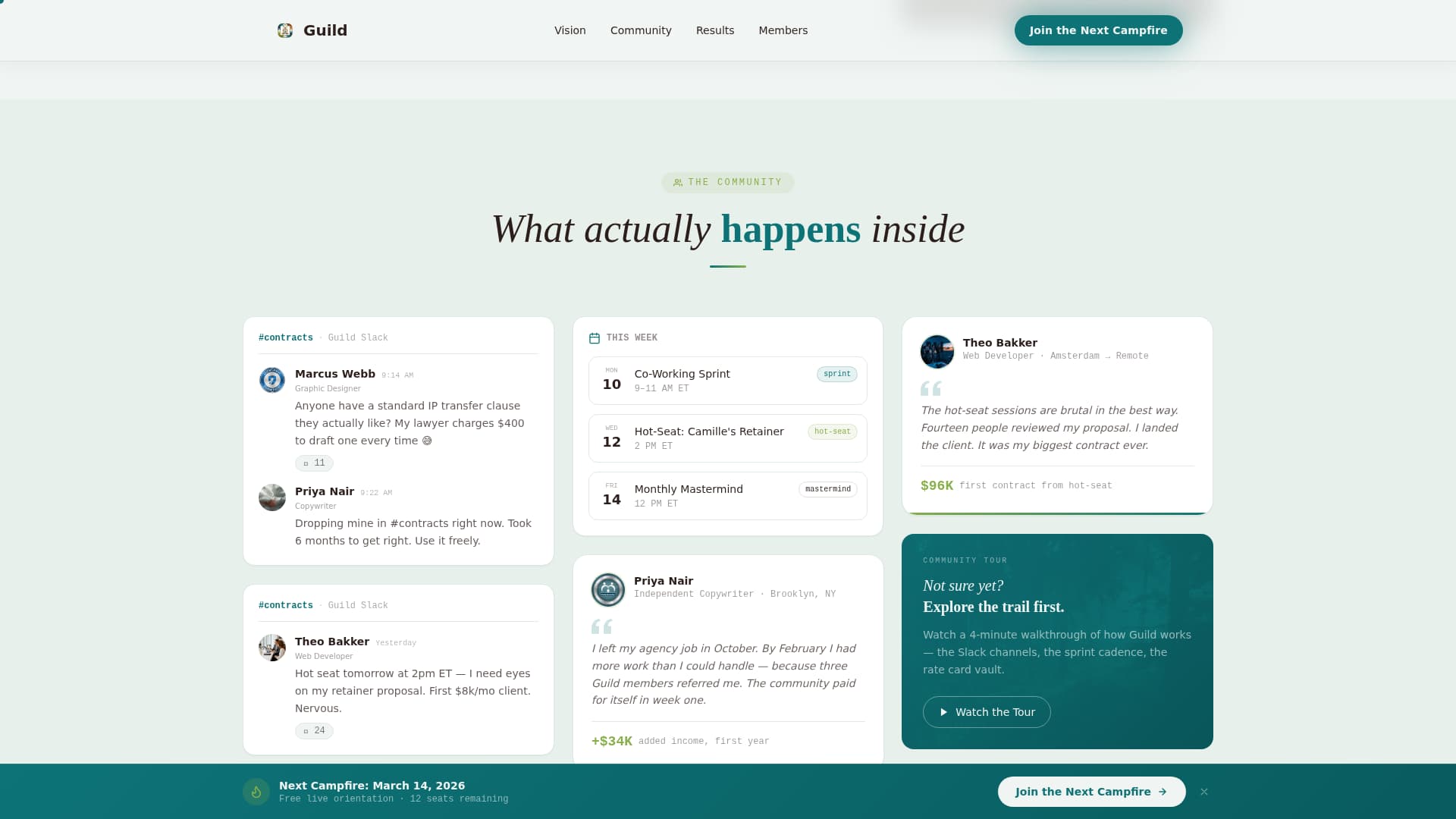 Guild - Thriving Freelancers Landing Page Template