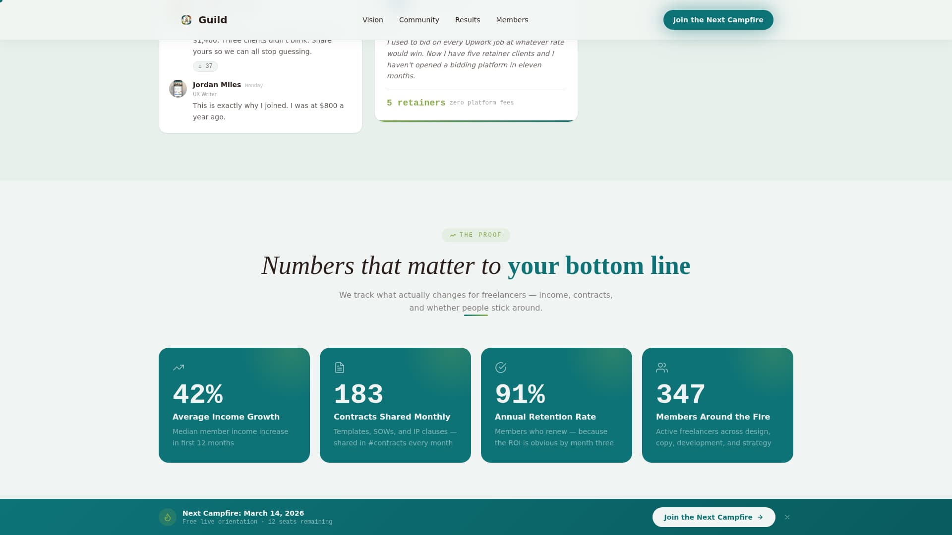 Guild - Thriving Freelancers Landing Page Template