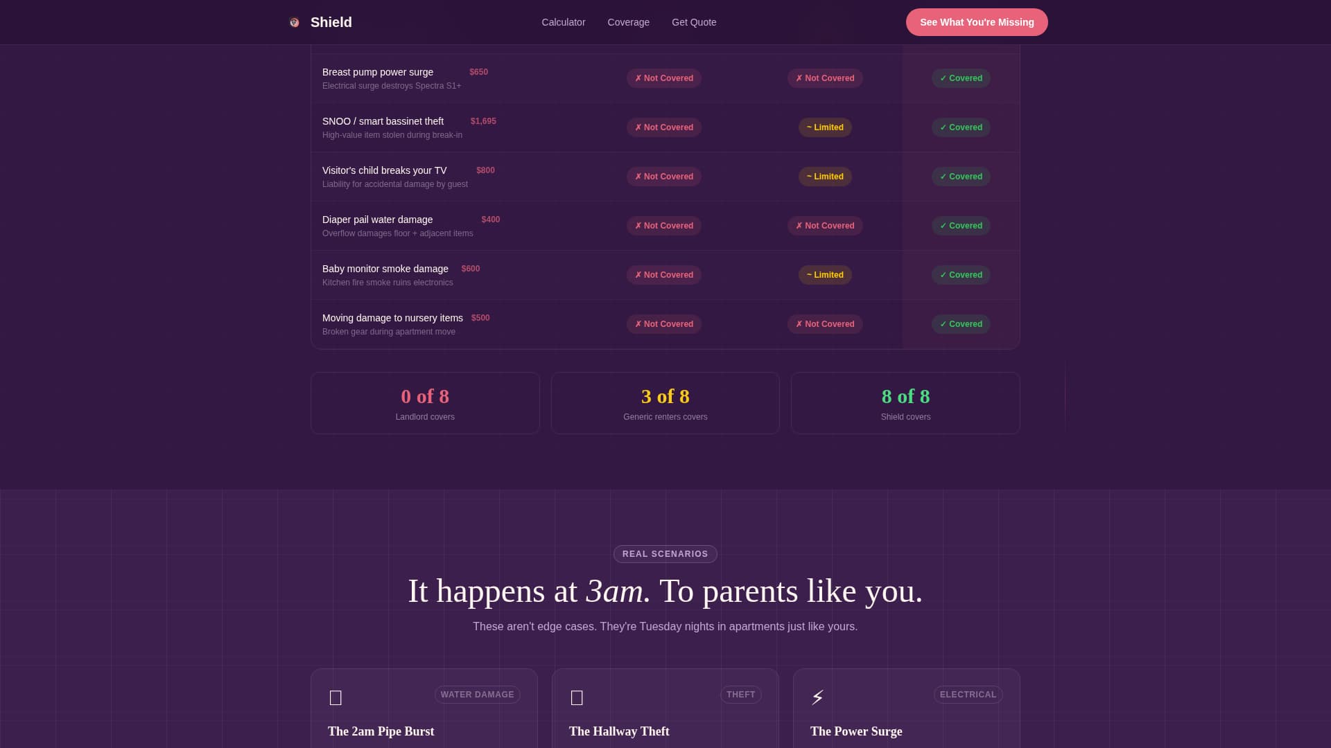 Shield - Trusted Renters Landing Page Template