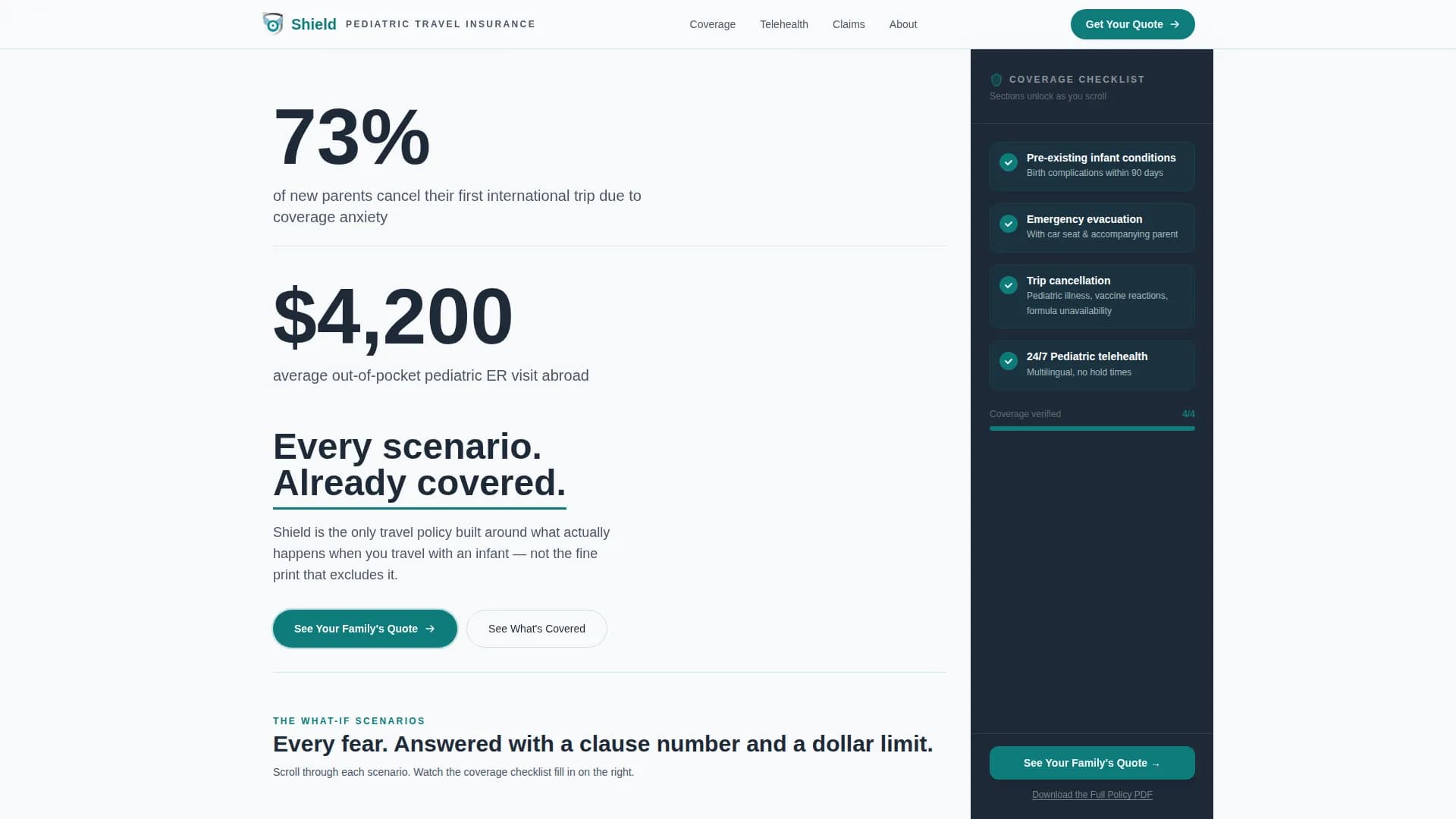Voyage — Reliable Parent Travel Landing Page Template