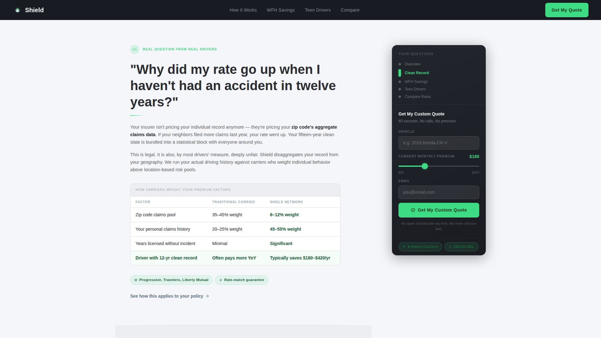 Mid-Career Insurance FAQ Website Template