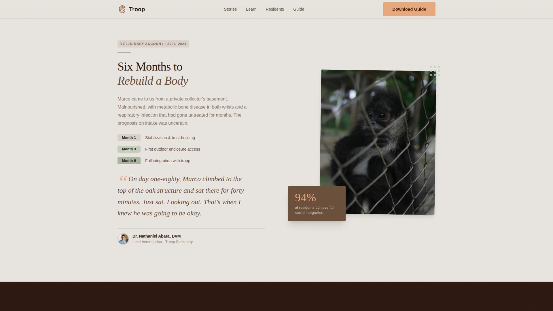 Troop - Heartfelt Sanctuary Landing Page Template