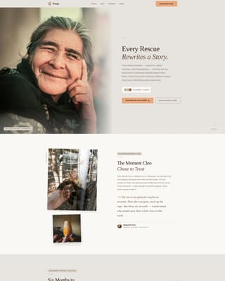 Troop - Heartfelt Sanctuary Landing Page Template