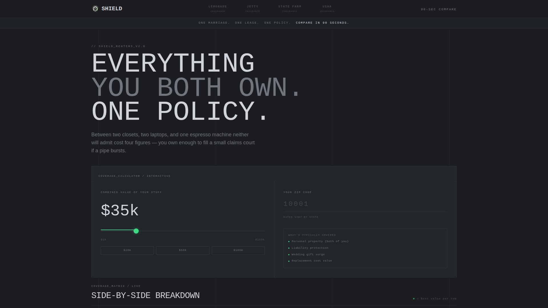Shield - Powerful Newlywedinsurance Landing Page Template