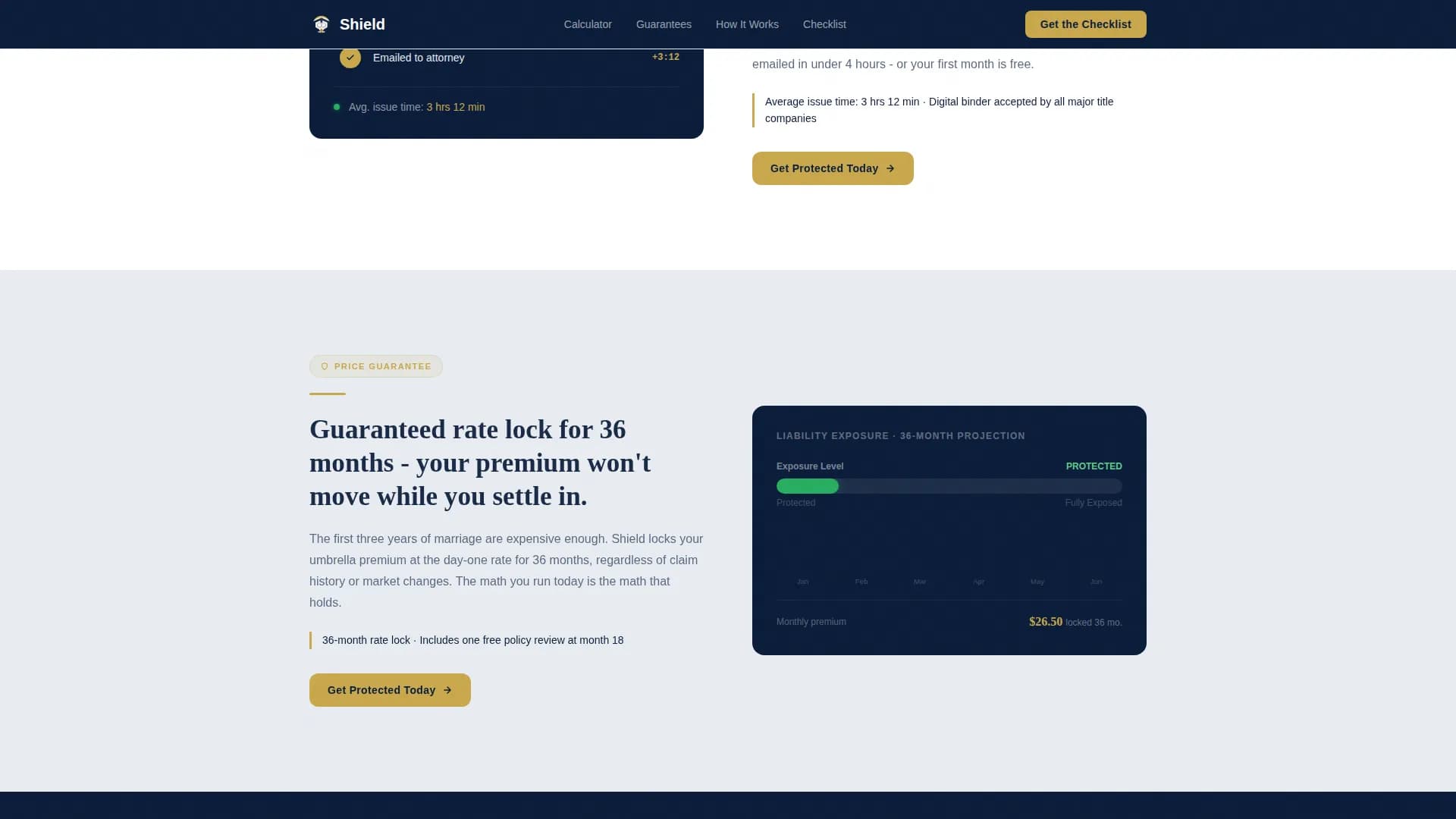 Fortify — Smart Newlywed Liability Landing Page Template
