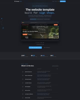 Sign & Banner Digital Presence Professional Website Template
