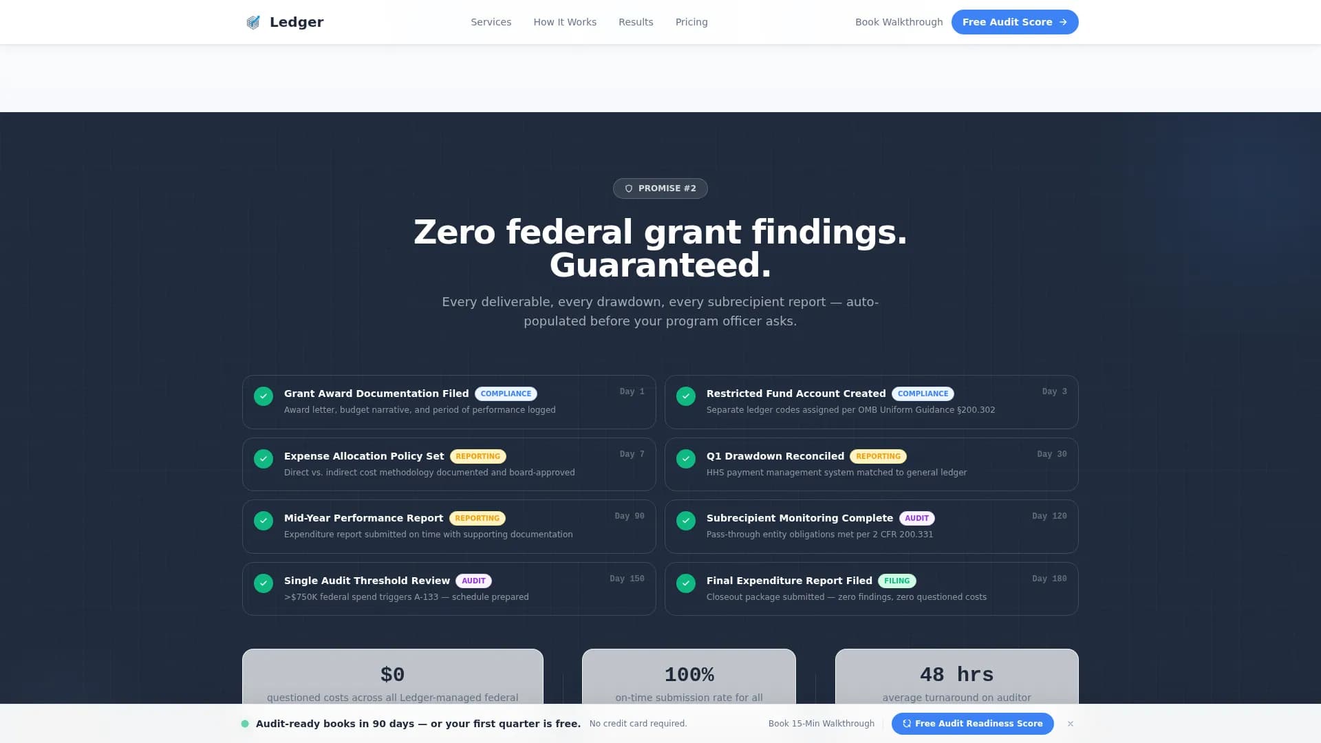 Nonprofit Accounting & Audit-Ready Books Website Template