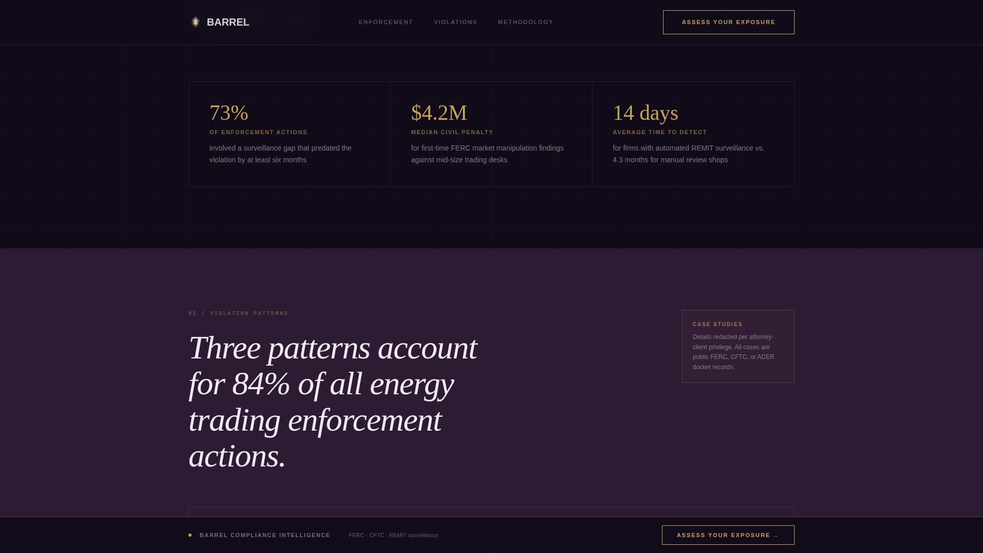 Barrel - Authoritative Energytrading Landing Page Template