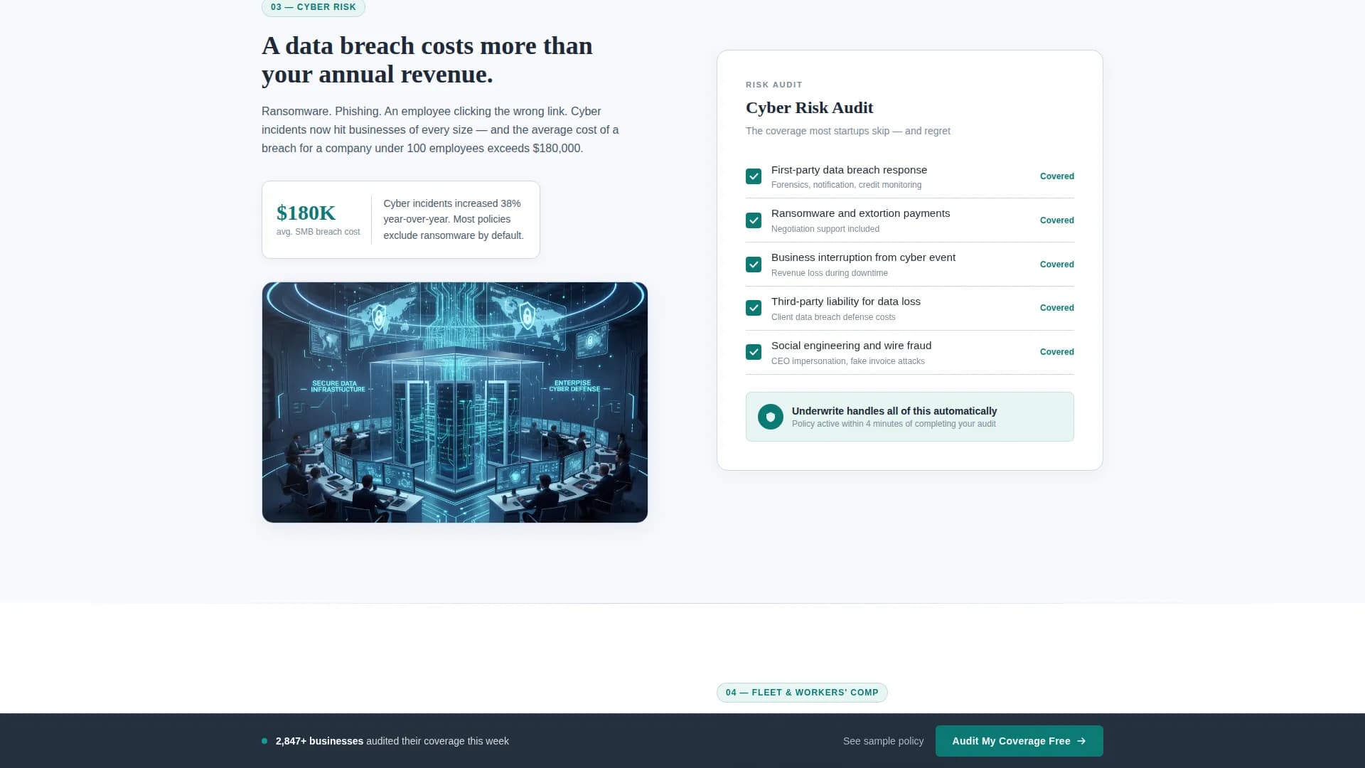 Validate — Rapid Business Insurance Landing Page Template