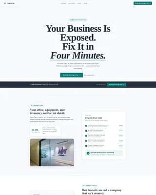 Validate — Rapid Business Insurance Landing Page Template