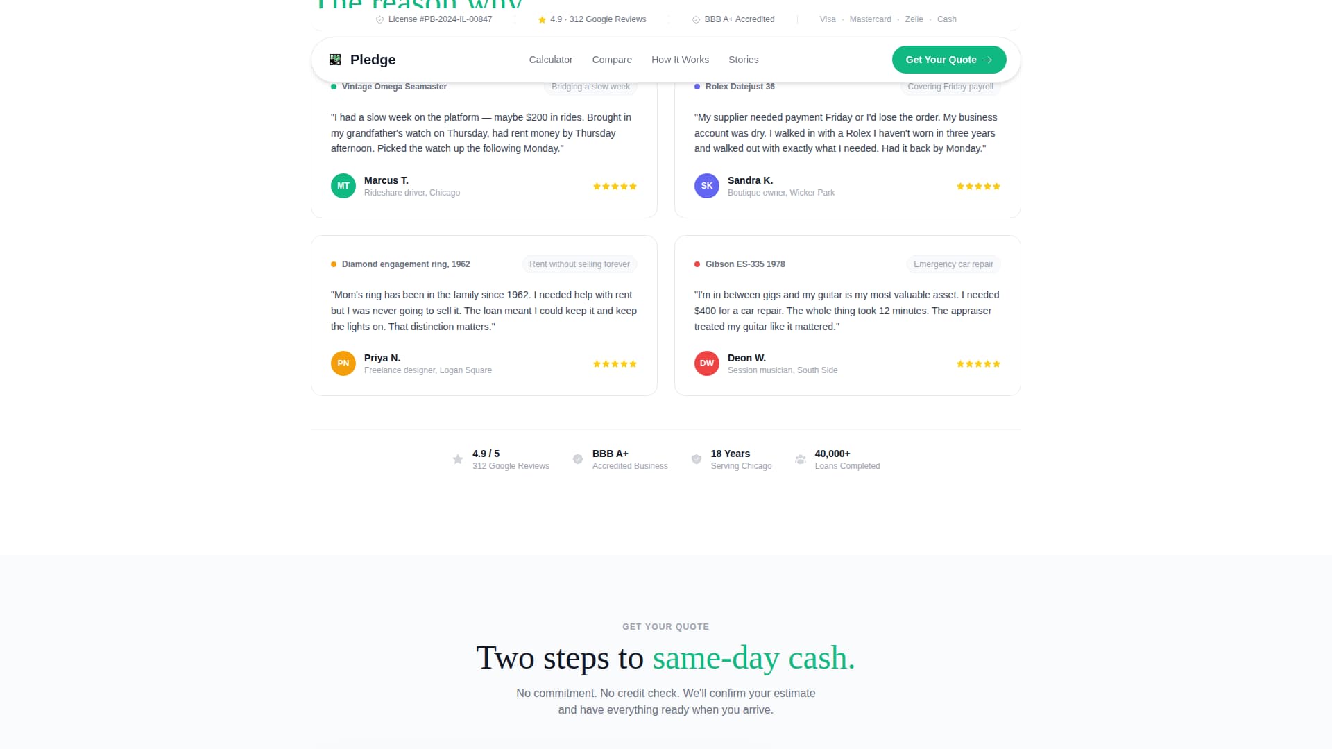 Pledge - Fast Pawnshop Landing Page Template