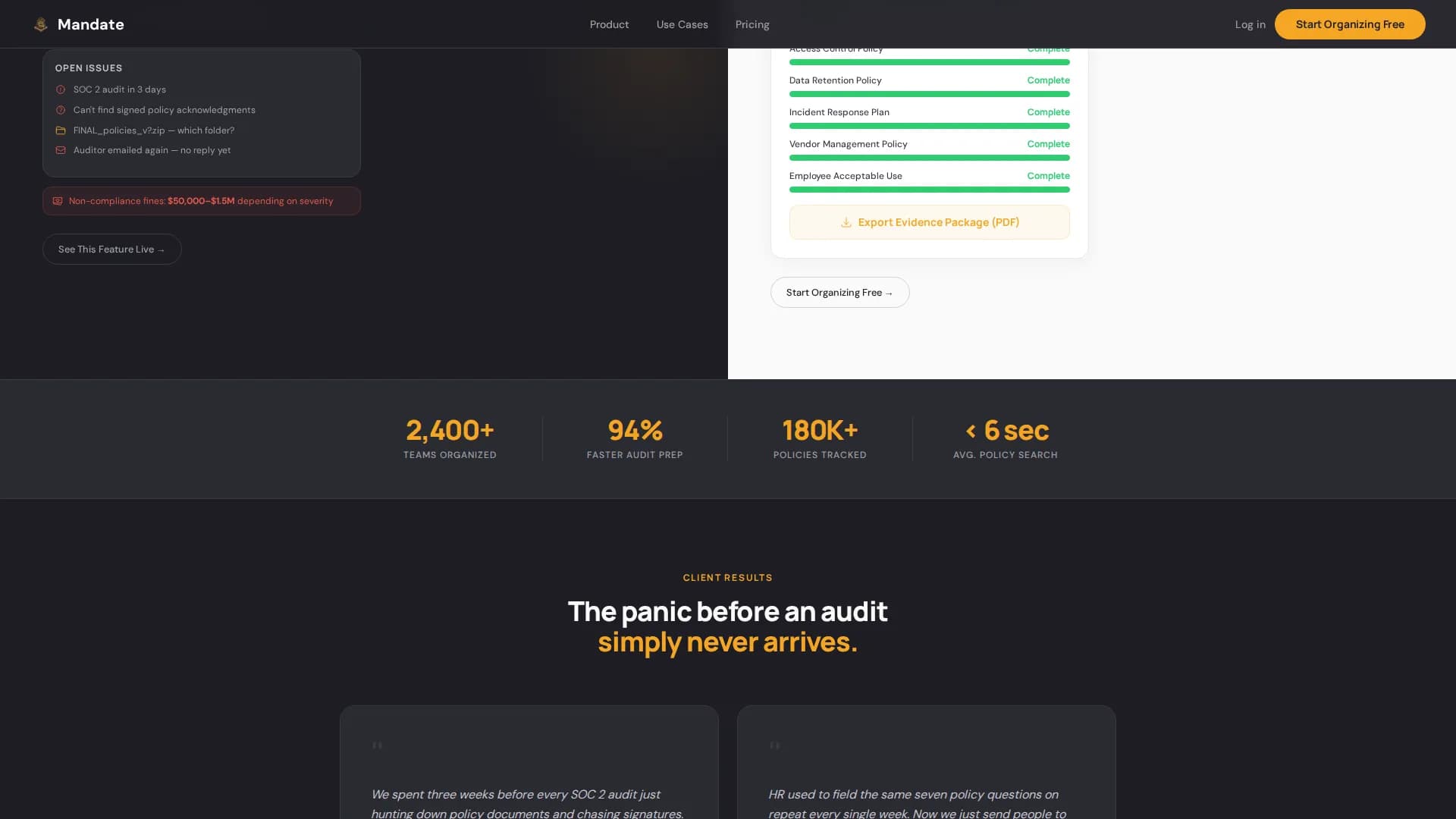 Accelerate — Agile Startup Policies Landing Page Template