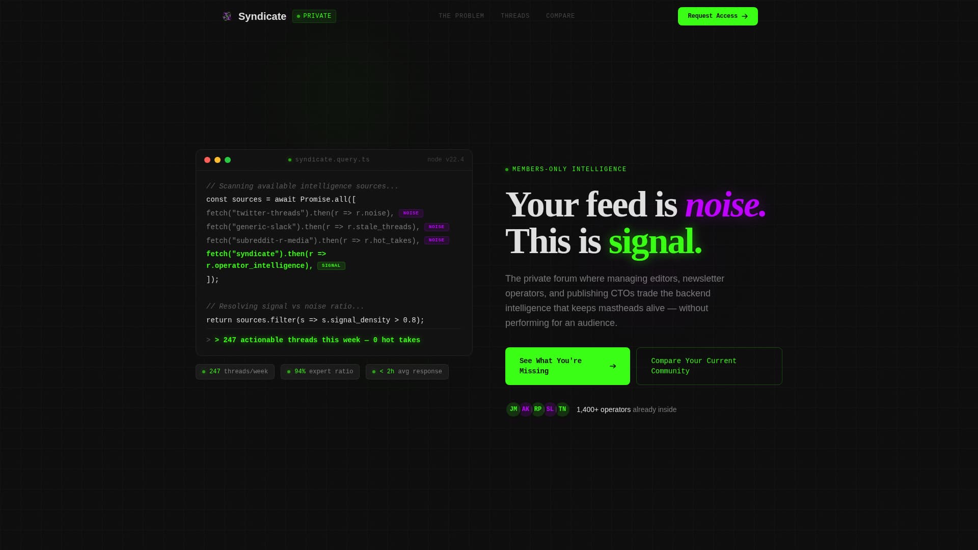 Syndicate - Powerful Mediapublishing Landing Page Template