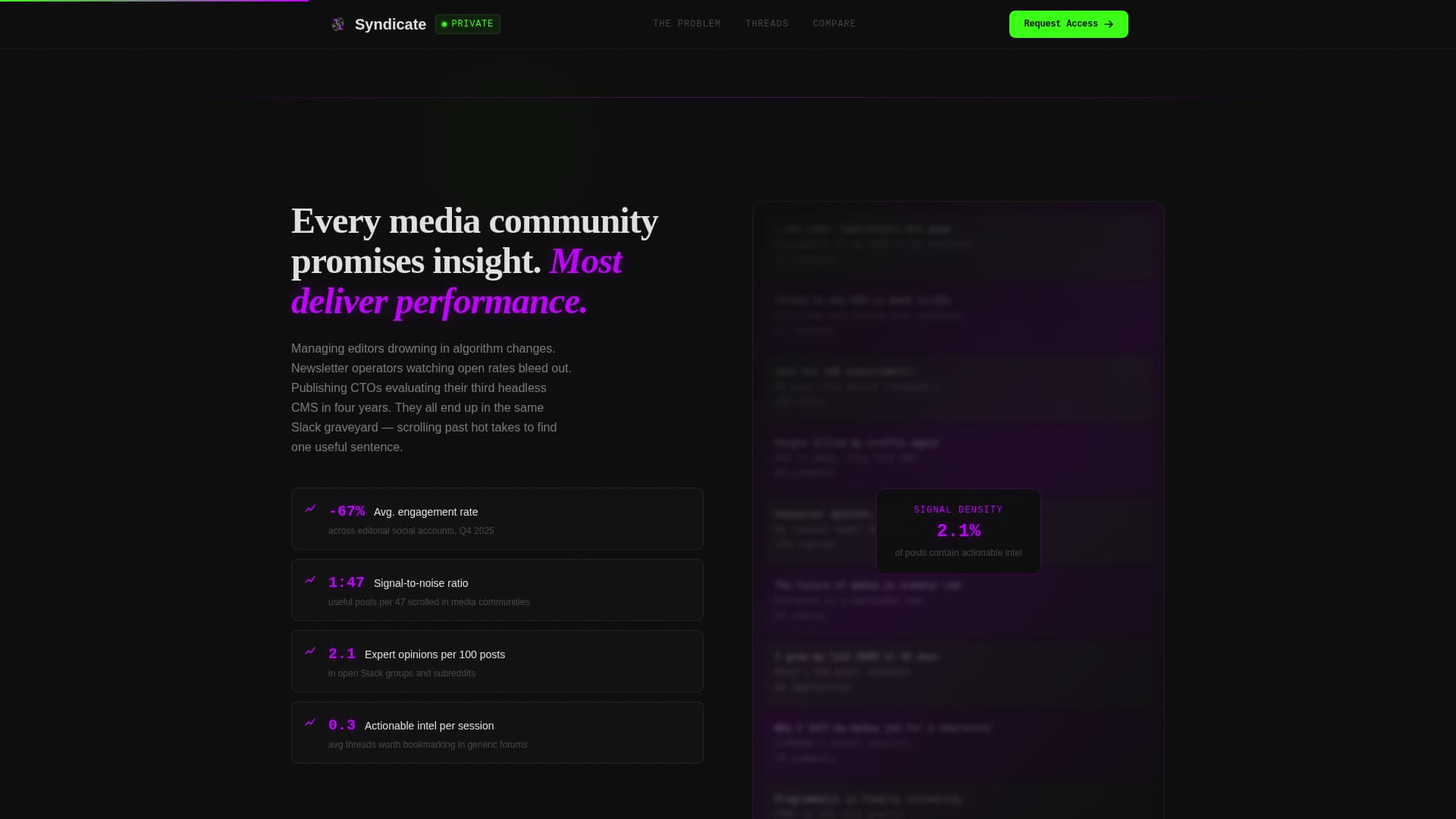 Syndicate - Powerful Mediapublishing Landing Page Template