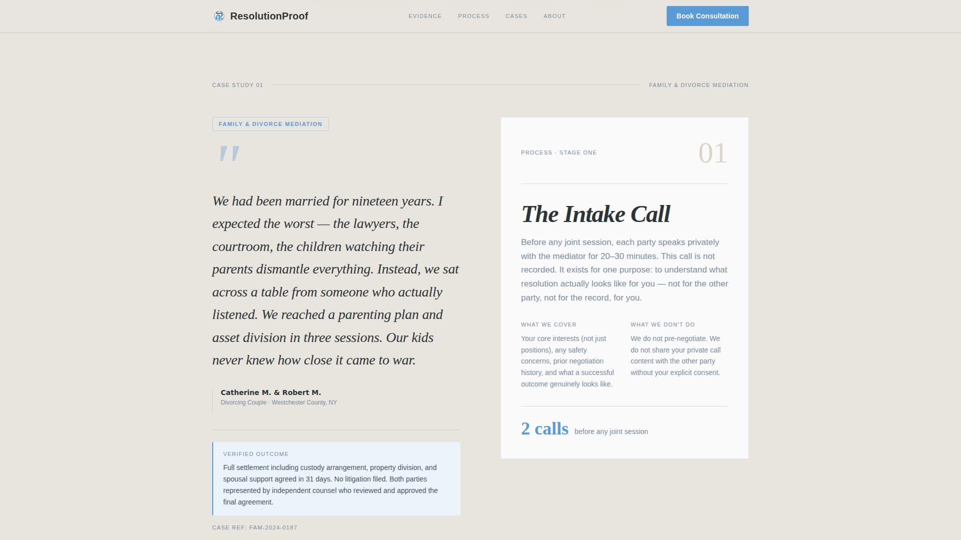 Mediator & Arbitrator Booking Website Template