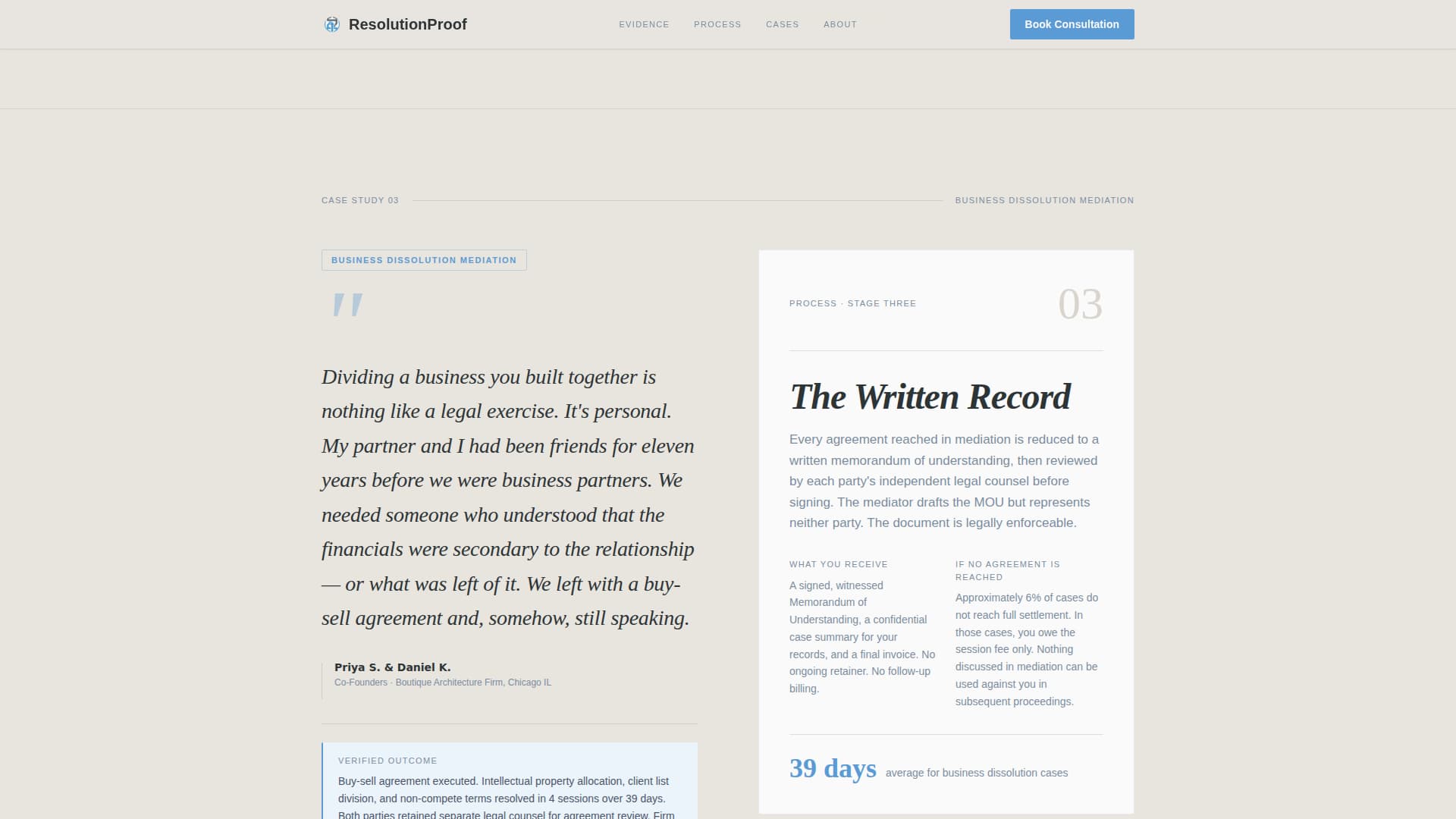 Mediator & Arbitrator Booking Website Template