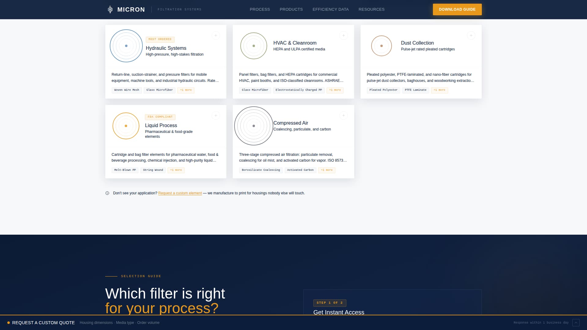 Micron - Precision Filter Landing Page Template