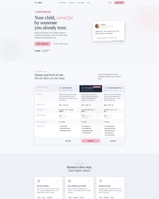 Babysitter Booking Website Template
