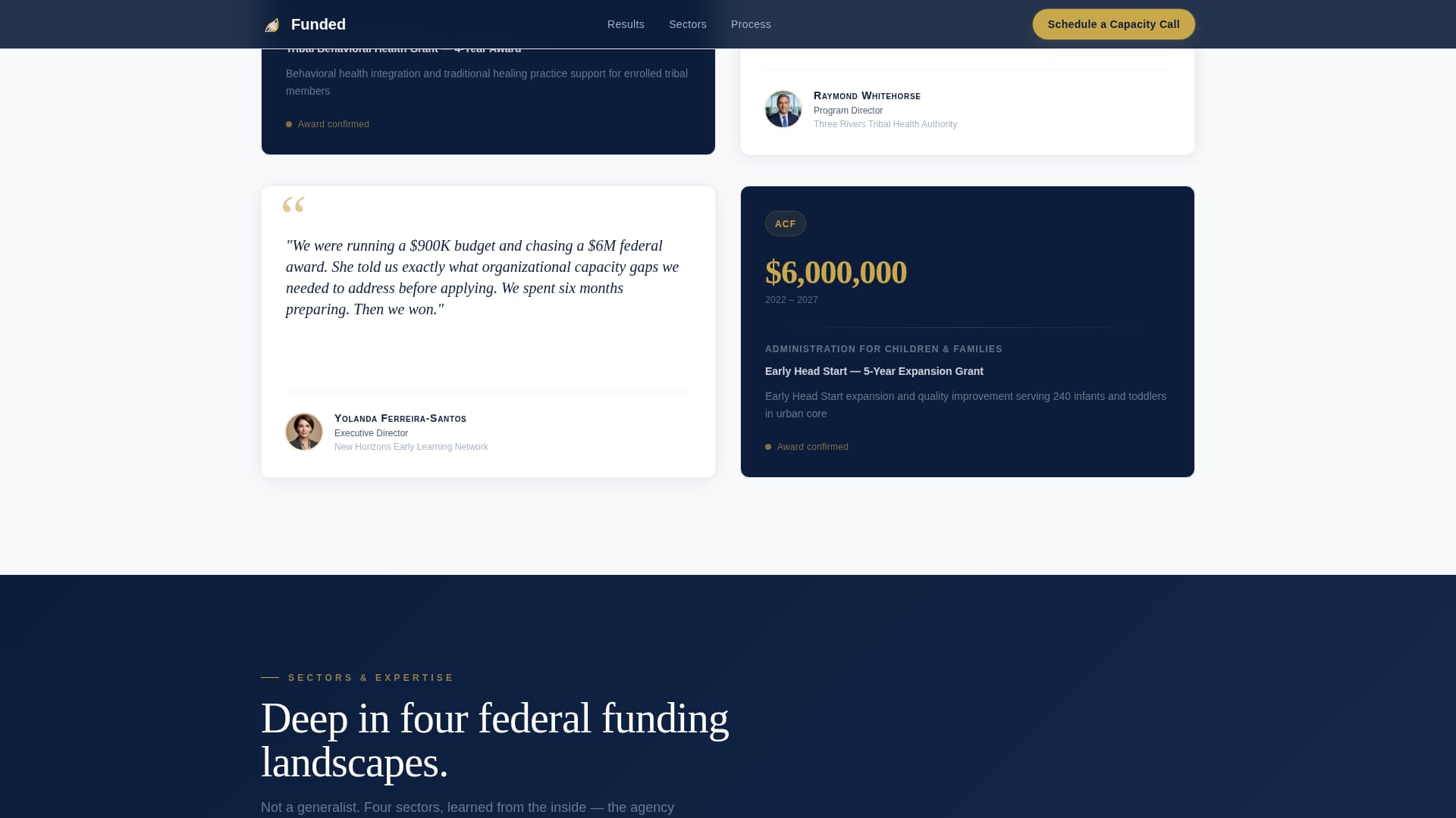 Grant Writer Booking Website Template