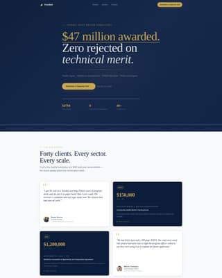 Grant Writer Booking Website Template