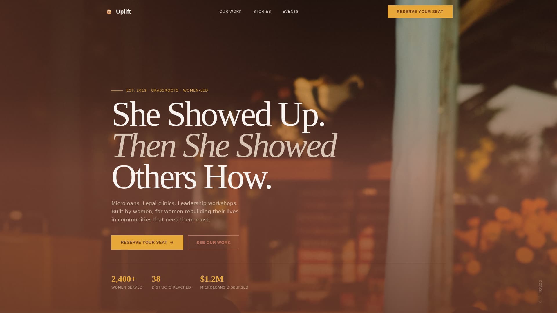Uplift - Empowering Womensempowerment Landing Page Template