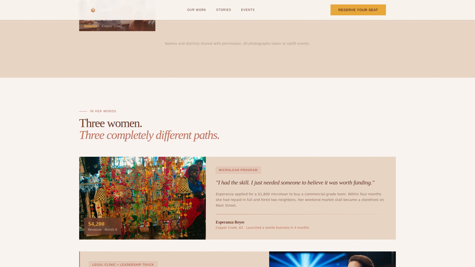 Uplift - Empowering Womensempowerment Landing Page Template