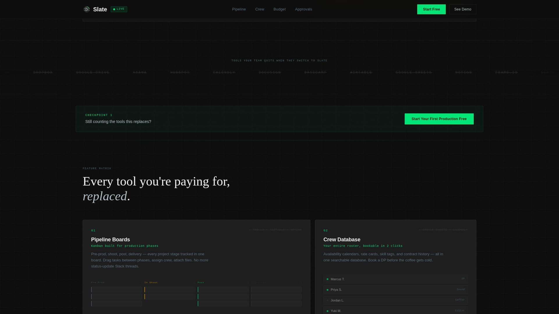 Video Production Vertical SaaS Professional Website Template