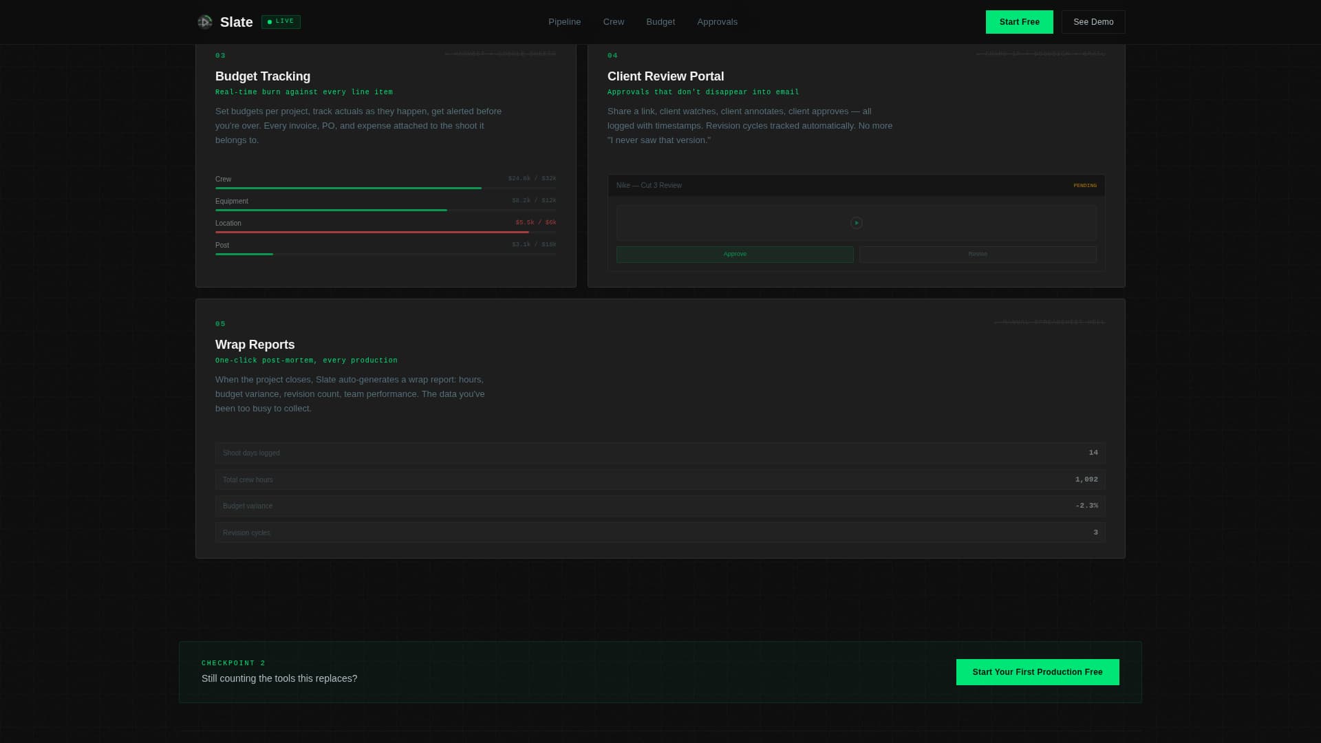 Video Production Vertical SaaS Professional Website Template