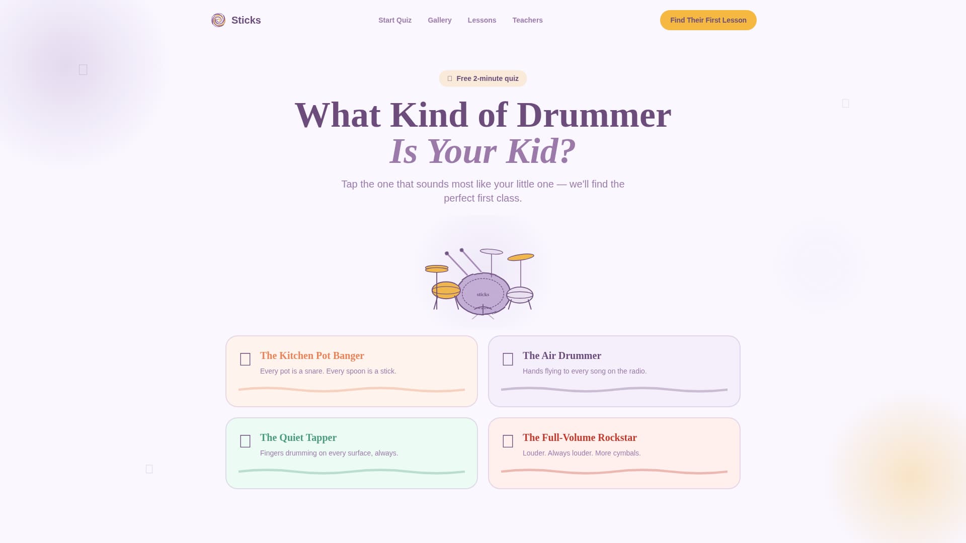 Kids Drums Booking Website Template
