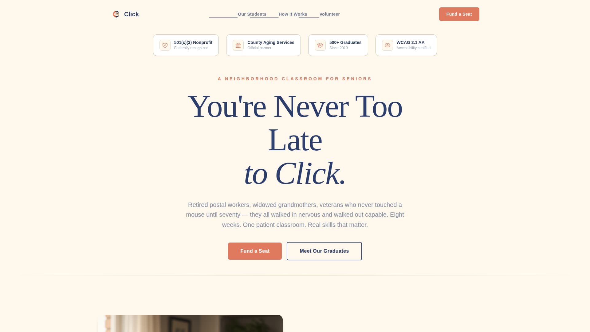Click - Trusted Senior Landing Page Template