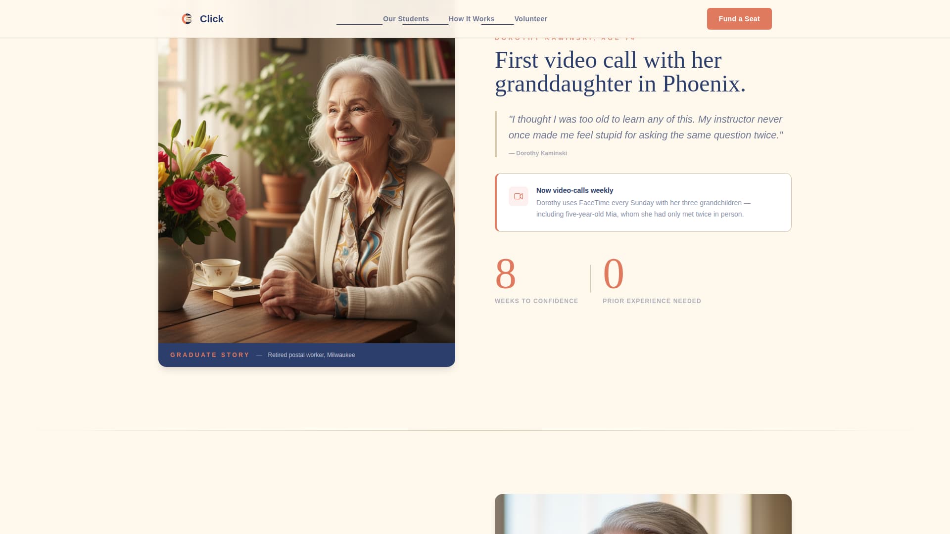 Click - Trusted Senior Landing Page Template
