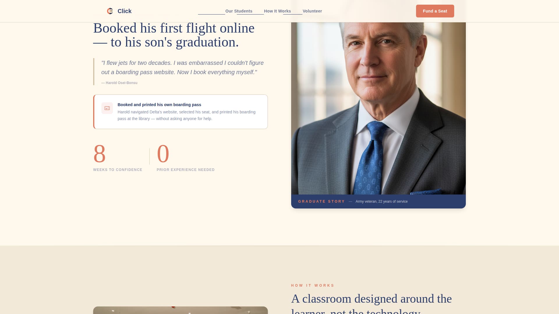 Click - Trusted Senior Landing Page Template