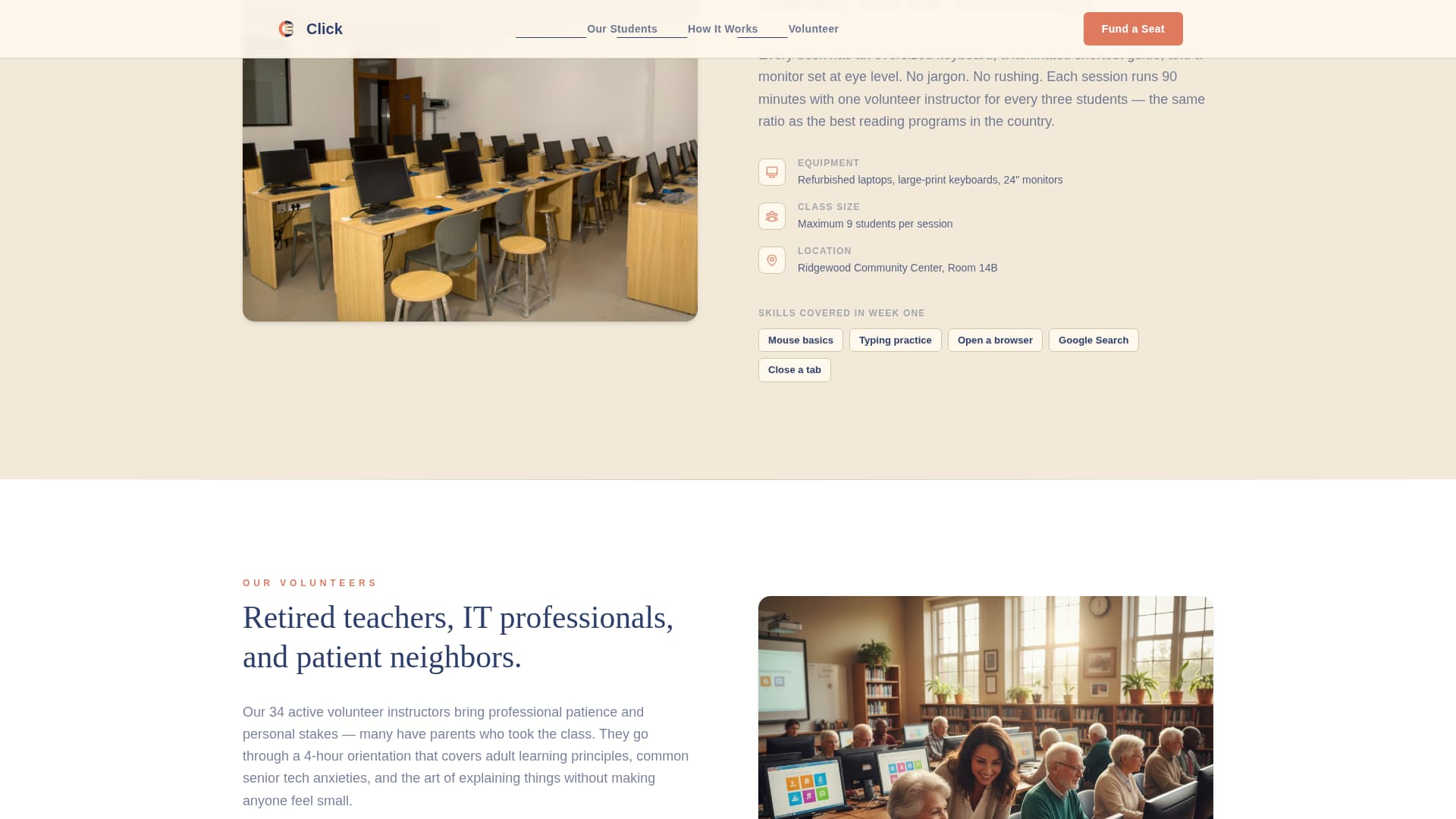 Click - Trusted Senior Landing Page Template