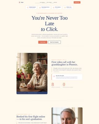 Click - Trusted Senior Landing Page Template