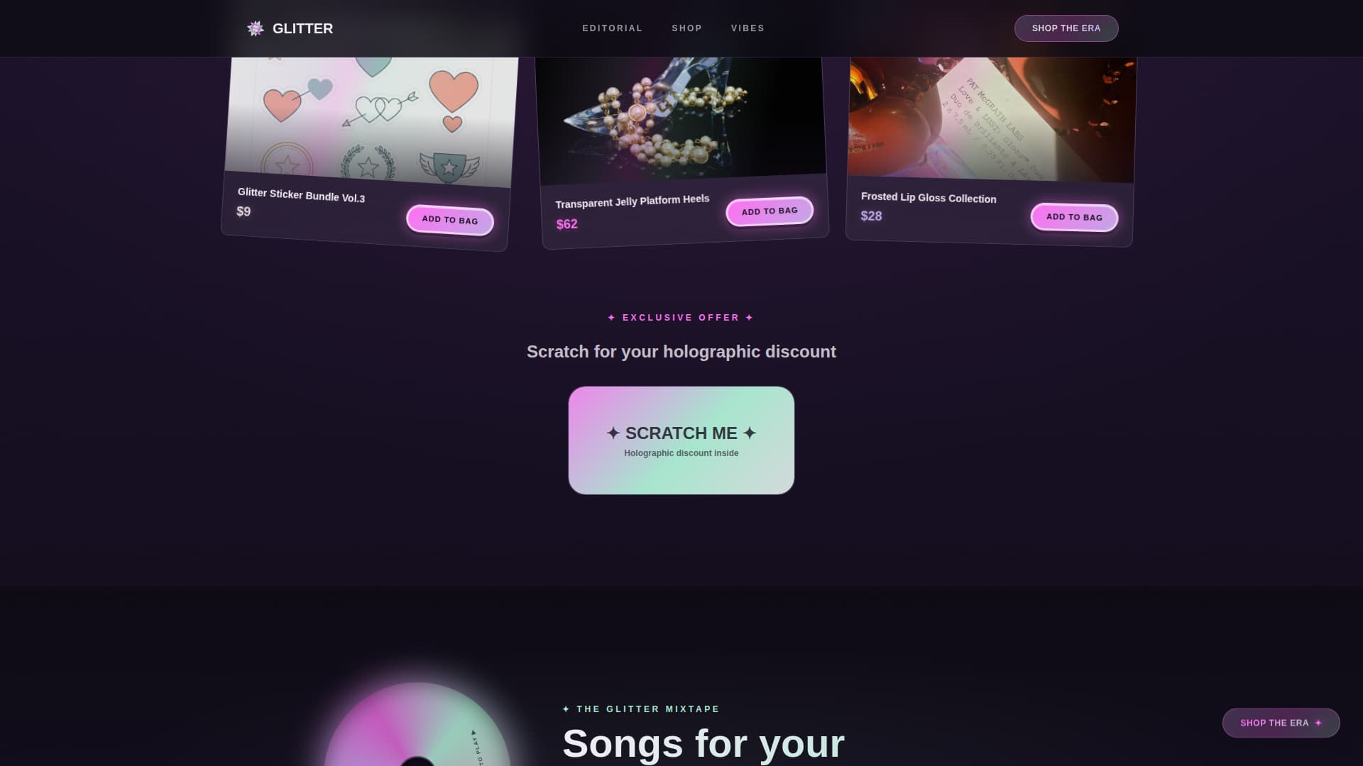 Y2K Fashion Blog Website Template