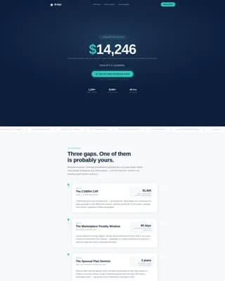 Bridge - Clear Coverage Gap Landing Page Template