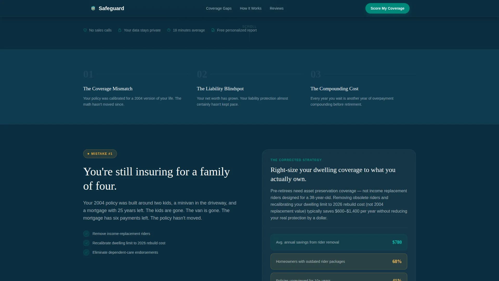 Analyze — Precision Coverage Audit Landing Page Template