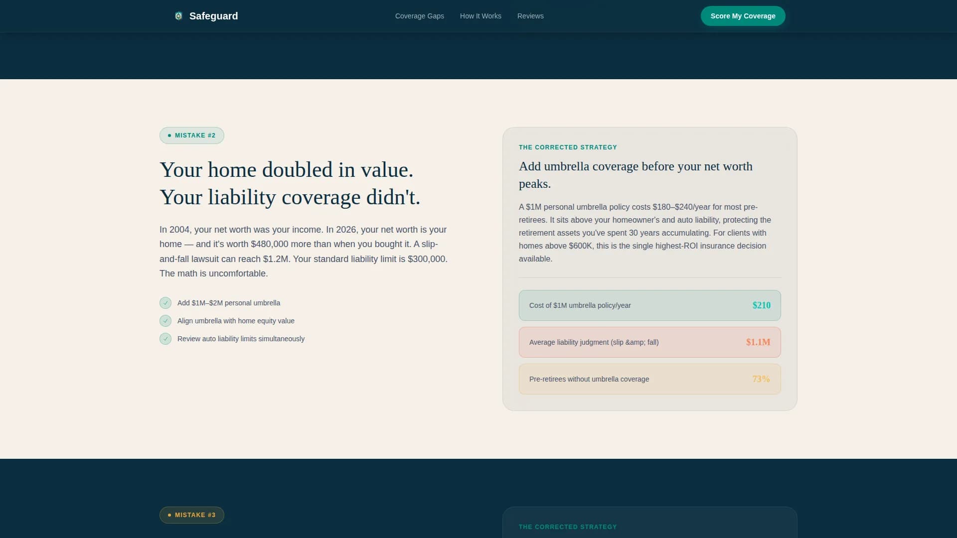Analyze — Precision Coverage Audit Landing Page Template