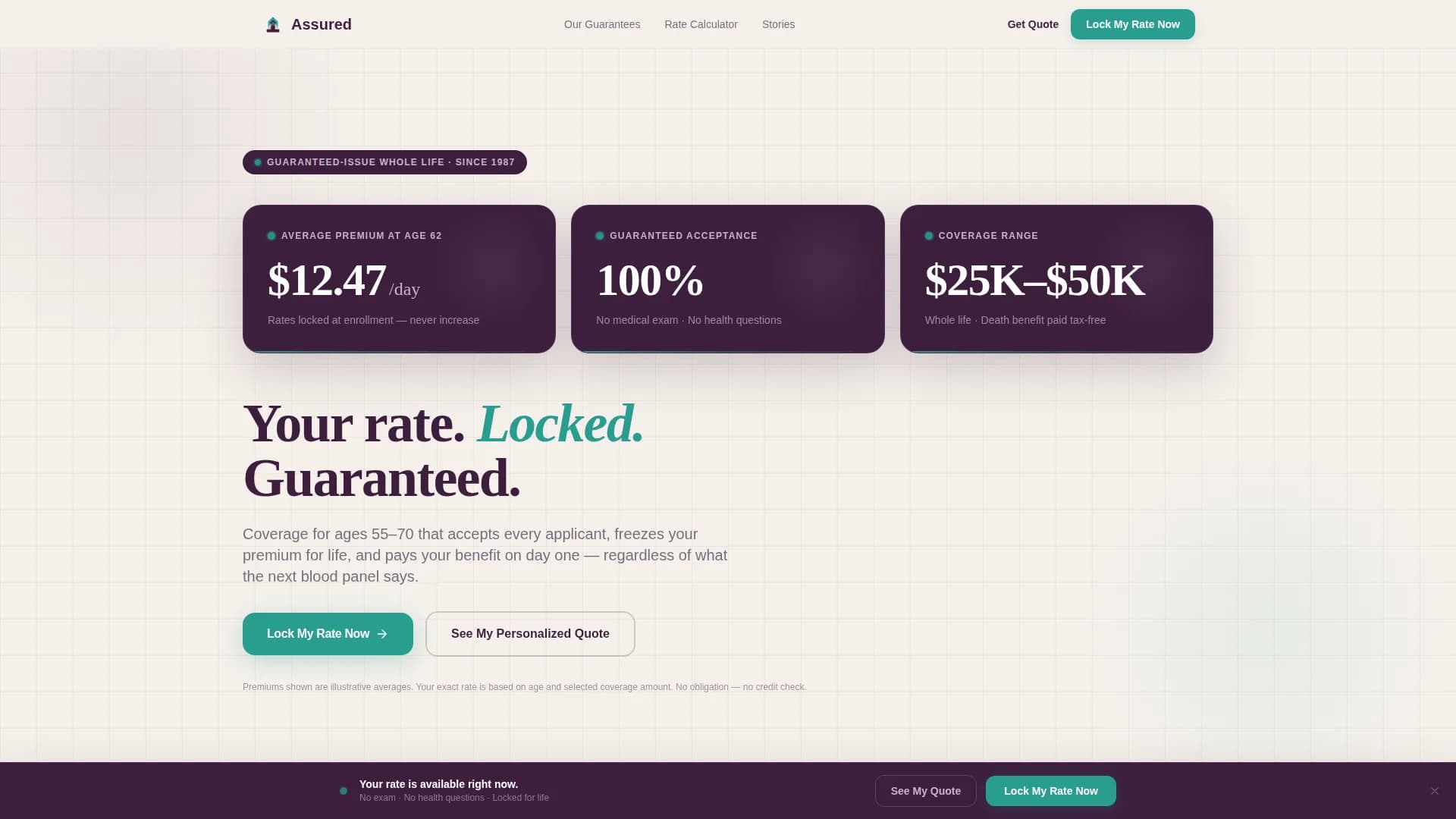 Affirm — Accessible Retiree Life Landing Page Template