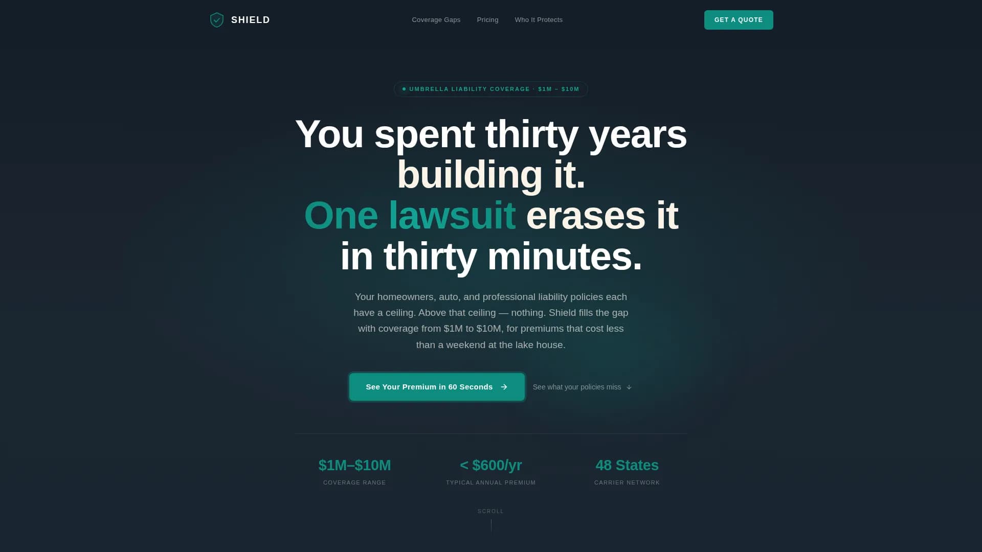 Apex — Premium Wealth Umbrella Landing Page Template