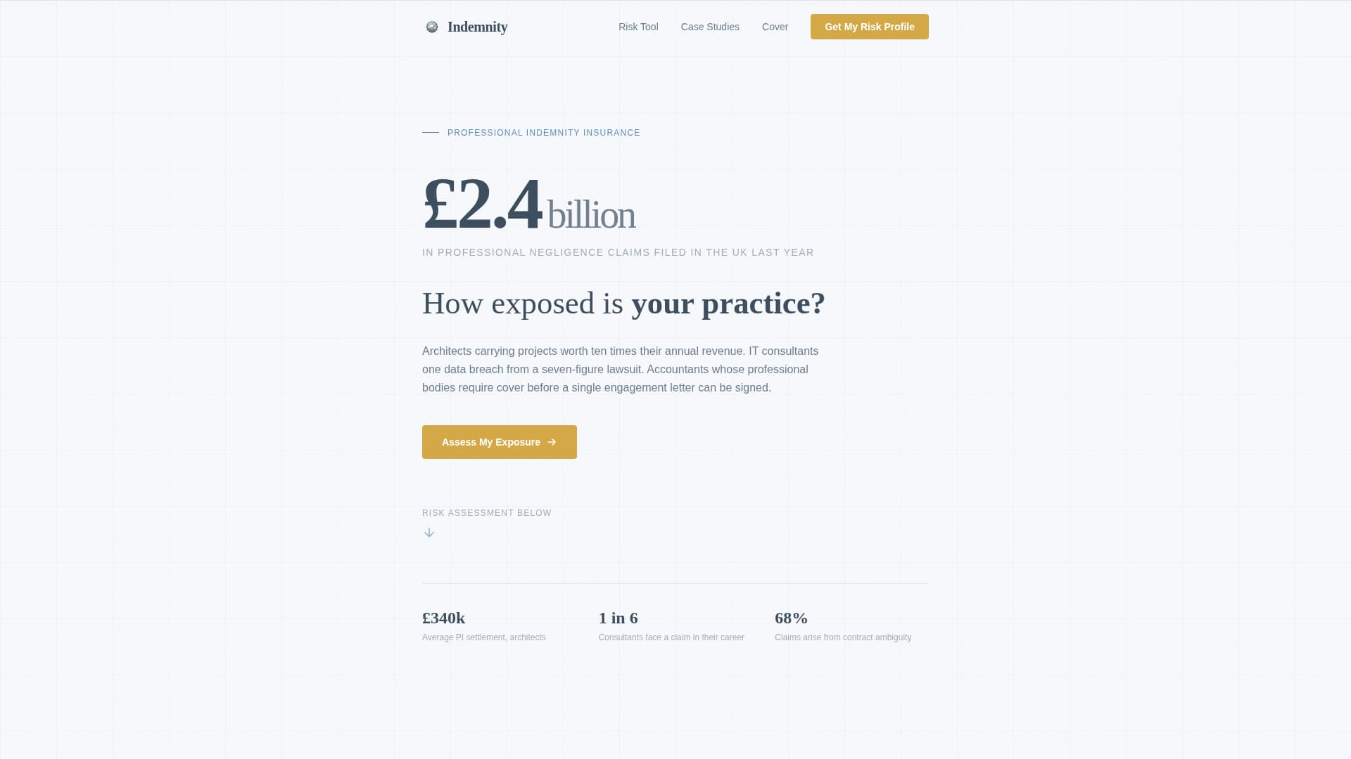 Indemnity - Trusted Professional Landing Page Template