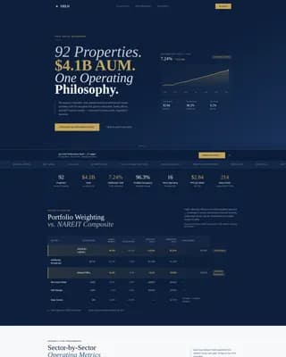 Yield - Institutional REIT Management Comparison Table Landing Page Template