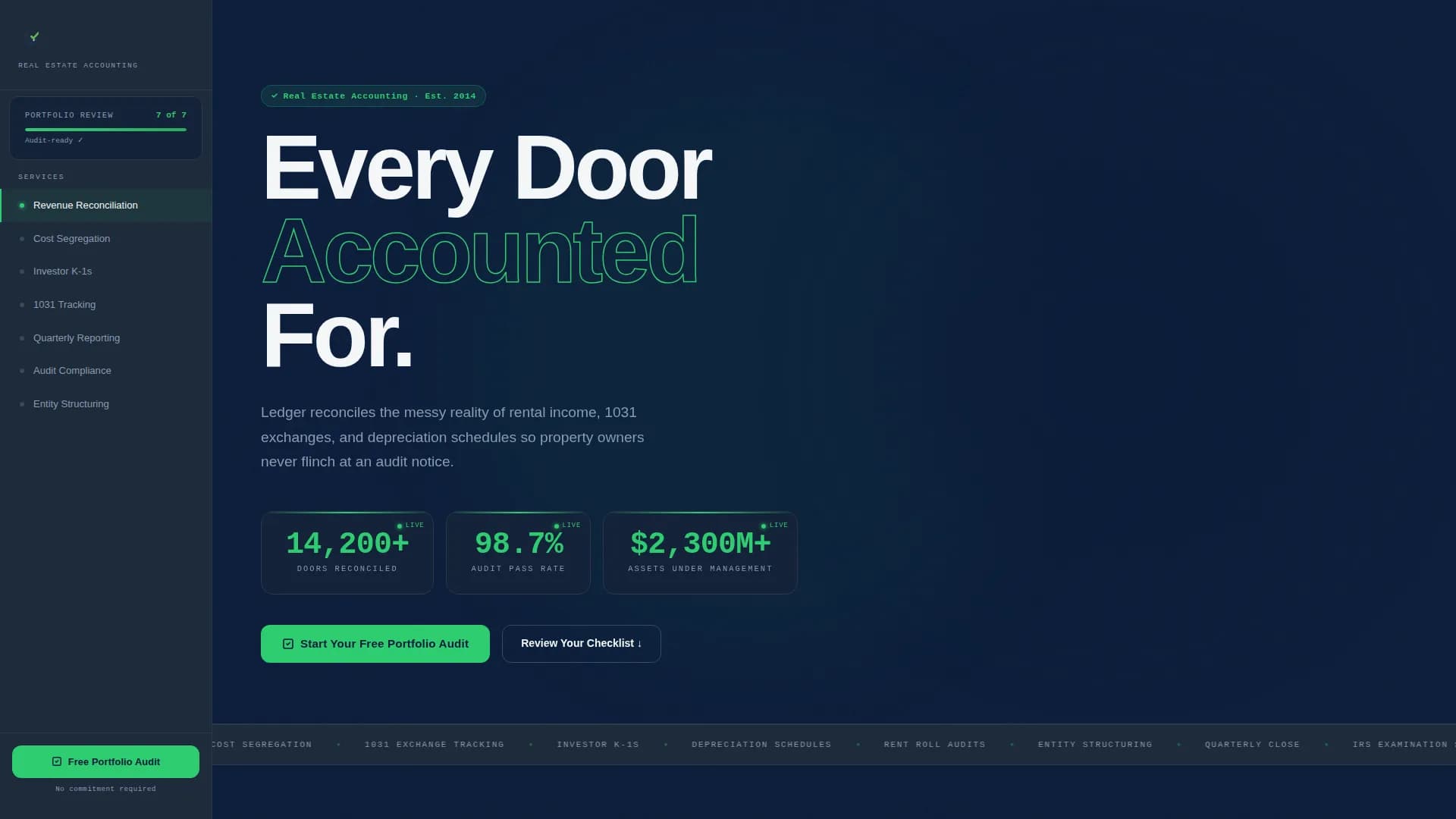 Balance — Transparent Property Accounting Landing Page Template