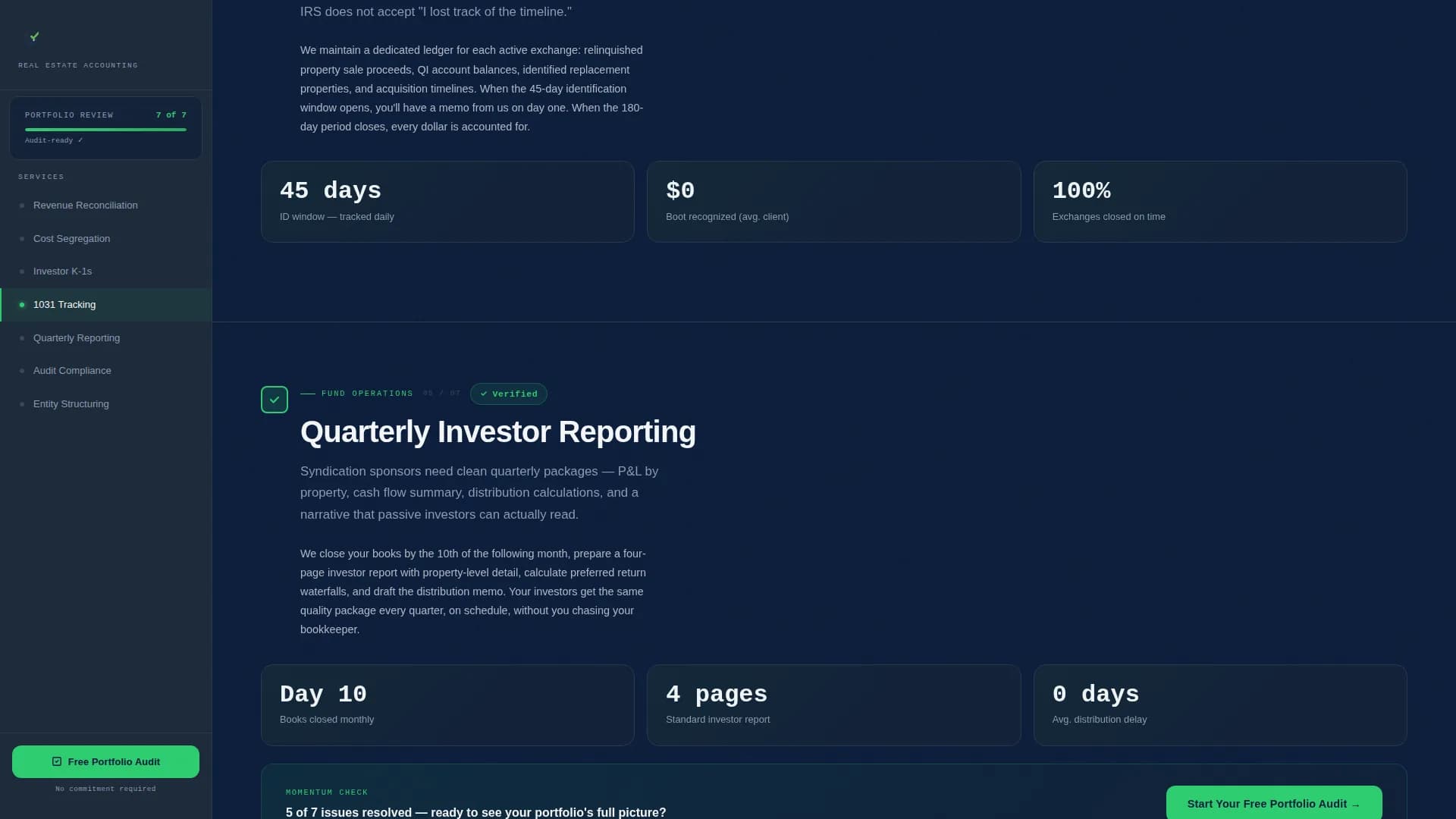 Balance — Transparent Property Accounting Landing Page Template
