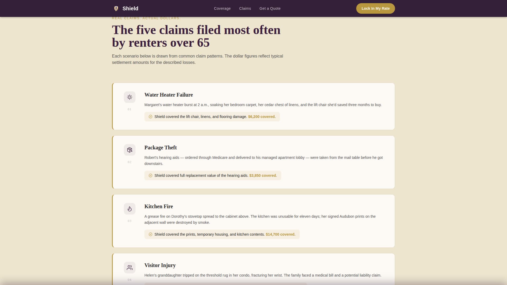 Retiree - Premium Renters Landing Page Template