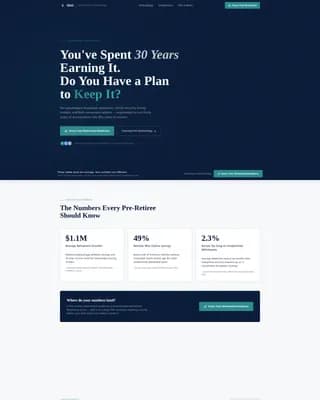 Vest - Precision Retirement Planning Landing Page Template
